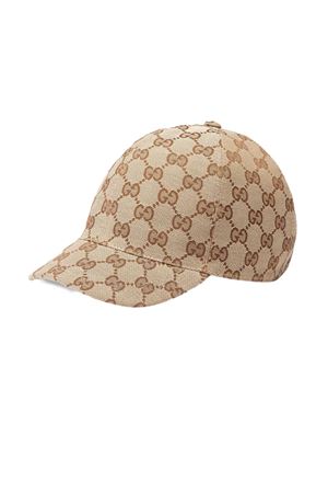 cappello in tela beige GUCCI KIDS | 4817743HC652140